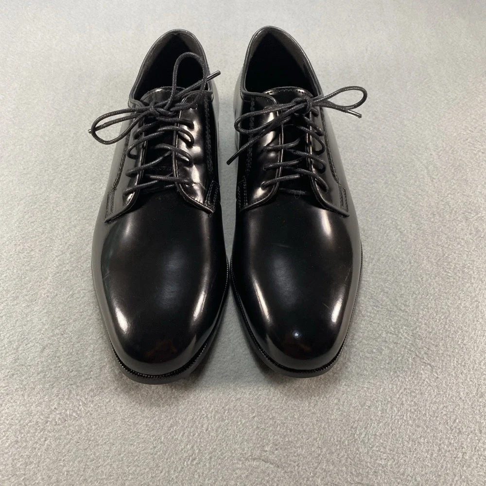Florsheim Lexington Black Leather Plain Toe Derby Dress Shoes Size 8.5EEE